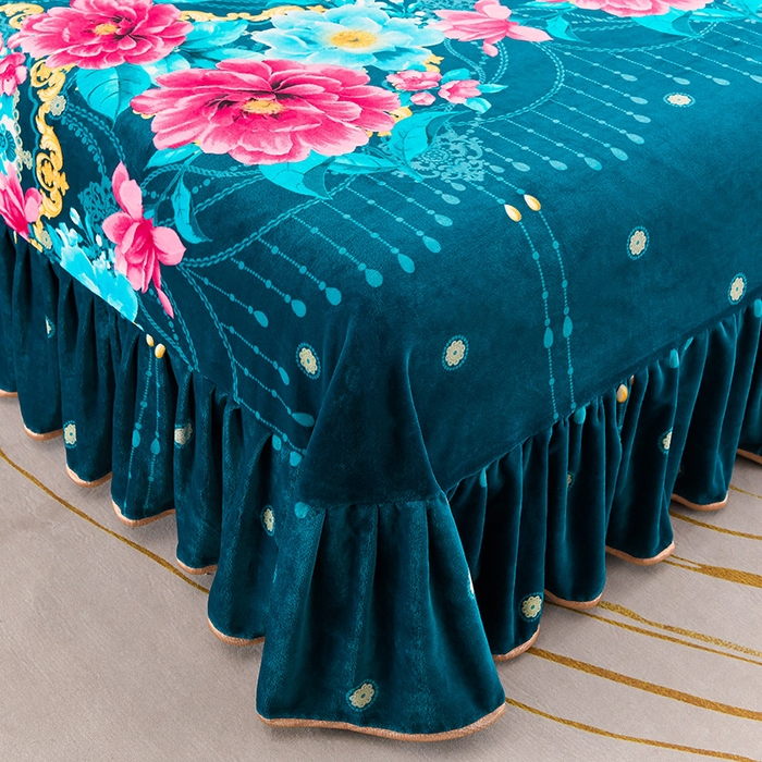 91家纺网 家纺一手货源 找家纺 眠多宝 2025新款8-9斤高克重牛奶绒四件套法莱绒水晶绒金貂绒抖音快手直播热款 富贵袭人