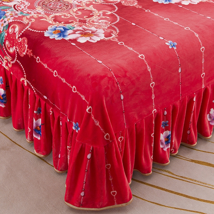 91家纺网 家纺一手货源 找家纺 眠多宝 2025新款8-9斤高克重牛奶绒四件套法莱绒水晶绒金貂绒抖音快手直播热款 卷珠帘