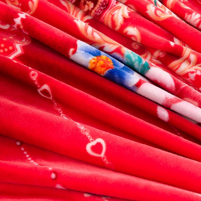 91家纺网 家纺一手货源 找家纺 眠多宝 2025新款8-9斤高克重牛奶绒四件套法莱绒水晶绒金貂绒抖音快手直播热款 卷珠帘