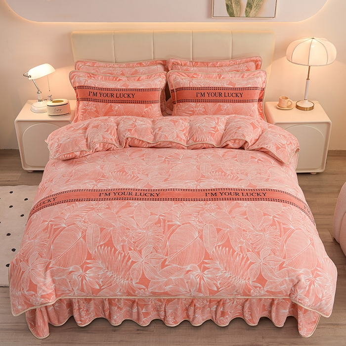 91家纺网 家纺一手货源 找家纺 眠多宝 2025新款8-9斤高克重牛奶绒四件套法莱绒水晶绒金貂绒抖音快手直播热款 暖暖时光