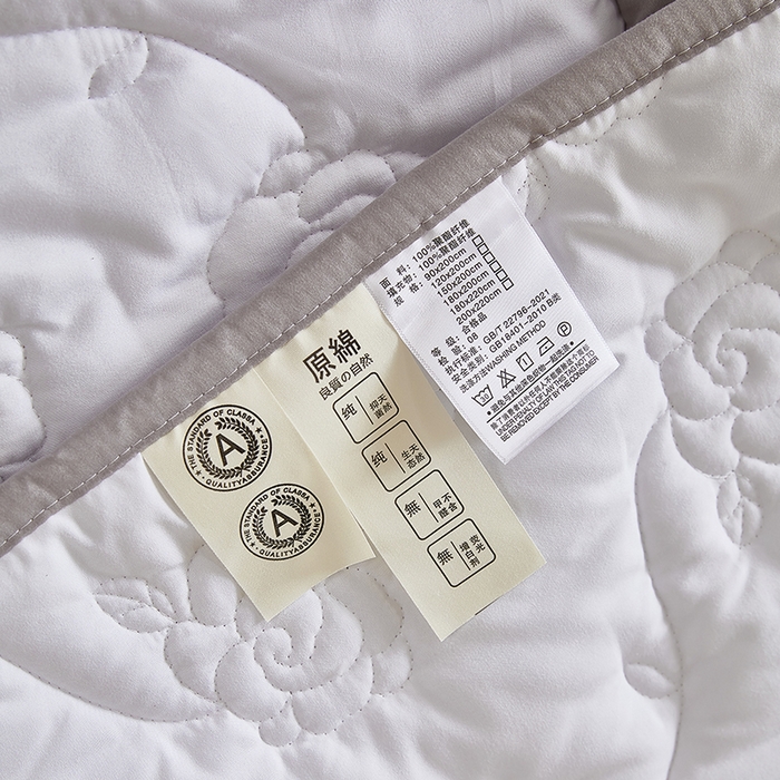 91家纺网 家纺一手货源 找家纺 瑞兴纺 2025新款水洗磨毛夹棉床裙三件套系列-繁花 繁花-高级灰