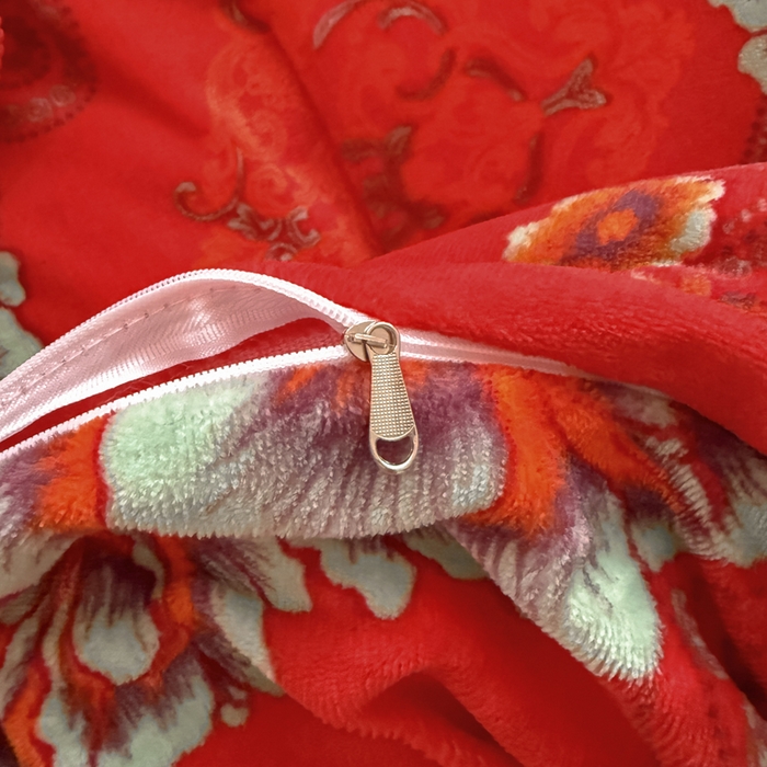 91家纺网 家纺一手货源 找家纺 绒耀 2025新款直播爆款双层蕾丝花边牛奶绒印花床盖四件套床盖单件三件套 喜上眉梢