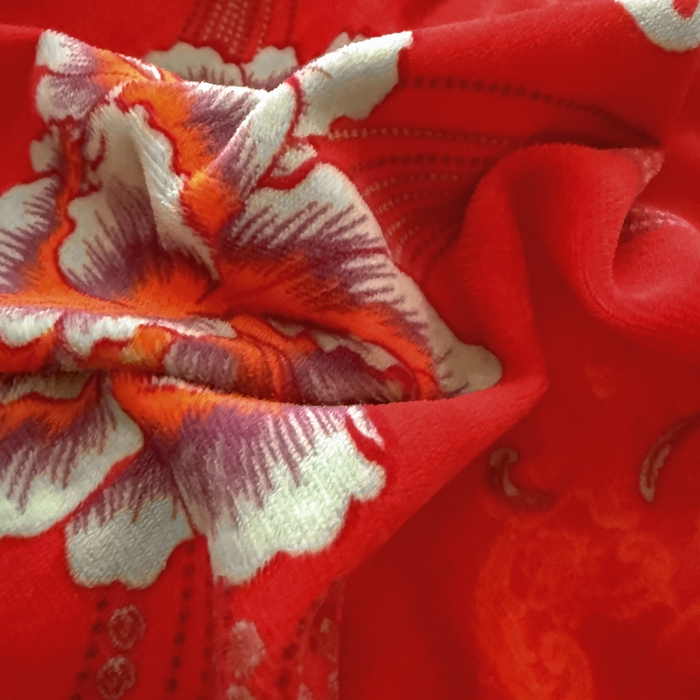 91家纺网 家纺一手货源 找家纺 绒耀 2025新款直播爆款双层蕾丝花边牛奶绒印花床盖四件套床盖单件三件套 喜上眉梢