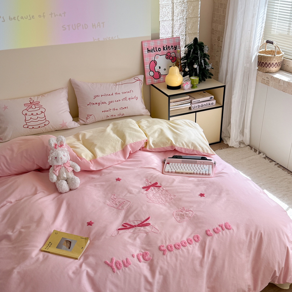 91家纺网 家纺一手货源 找家纺 （总）美乐迪家纺 2025新款全棉毛巾绣绣花四件套