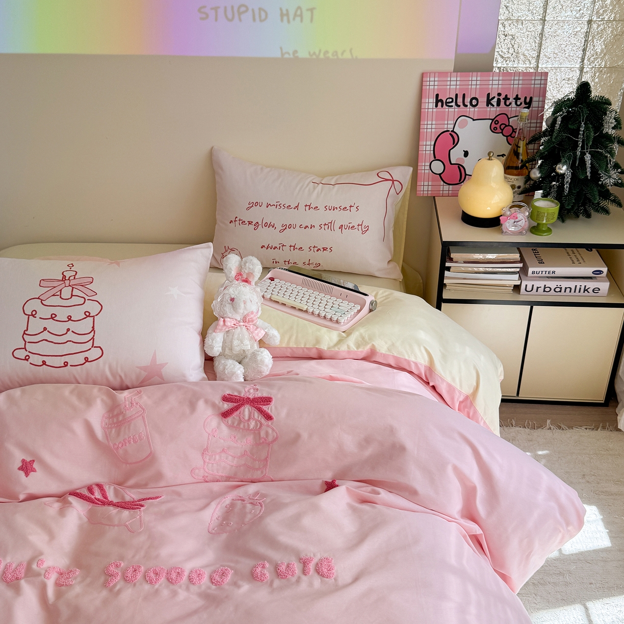 91家纺网 家纺一手货源 找家纺 （总）美乐迪家纺 2025新款全棉毛巾绣绣花四件套