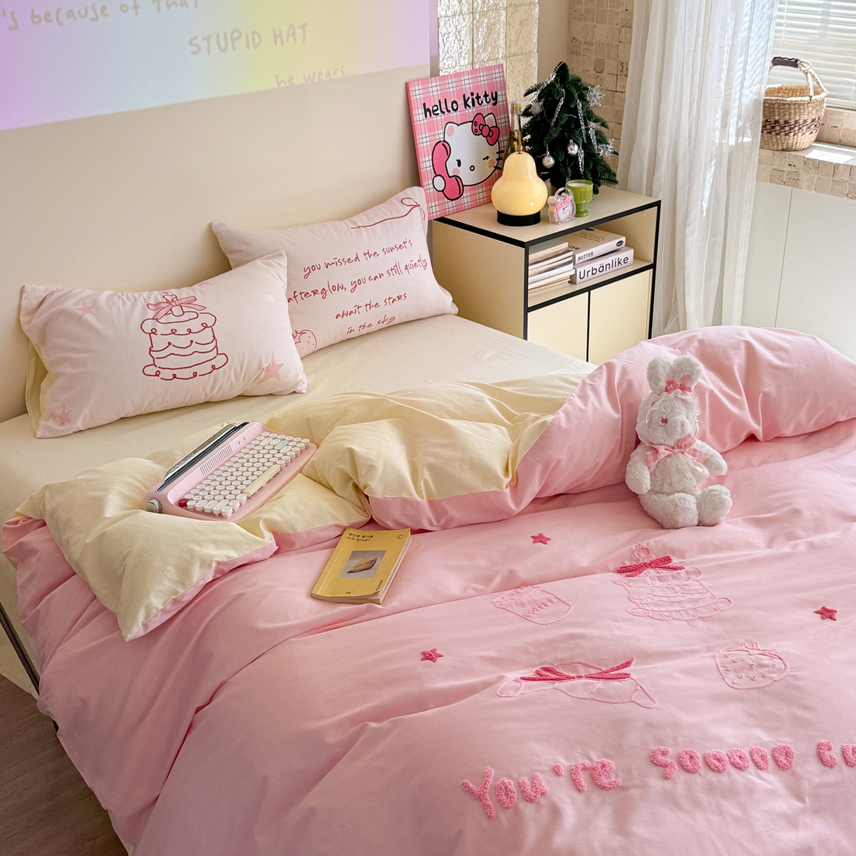 91家纺网 家纺一手货源 找家纺 （总）美乐迪家纺 2025新款全棉毛巾绣绣花四件套