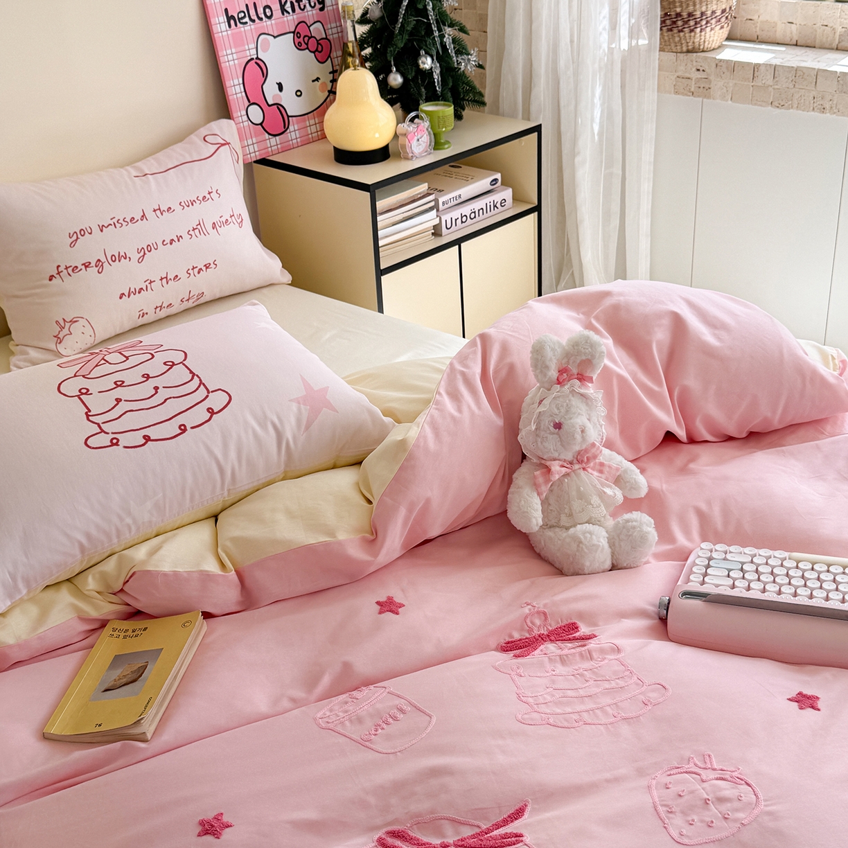 91家纺网 家纺一手货源 找家纺 （总）美乐迪家纺 2025新款全棉毛巾绣绣花四件套