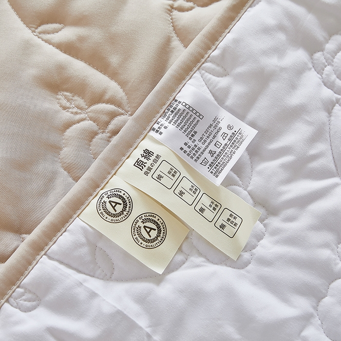 91家纺网 家纺一手货源 找家纺 瑞兴纺 2025新款水洗磨毛夹棉床裙三件套系列-繁花 繁花-卡其色