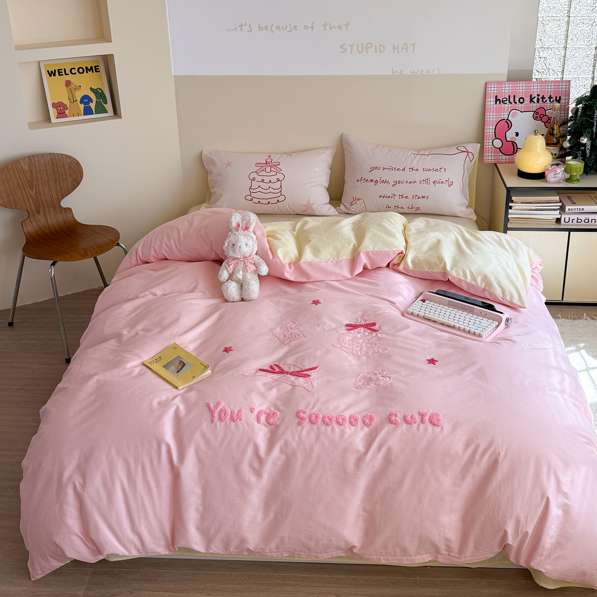 91家纺网 家纺一手货源 找家纺 （总）美乐迪家纺 2025新款全棉毛巾绣绣花四件套