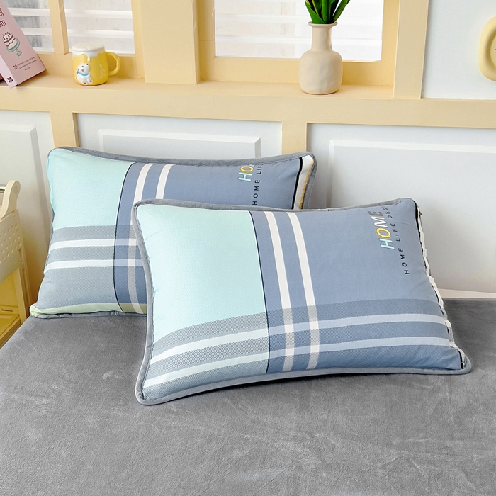 91家纺网 家纺一手货源 找家纺 琪琪阁家纺 2025新款A类全棉纯棉加牛奶绒包边款单被套四件套菲尔顿