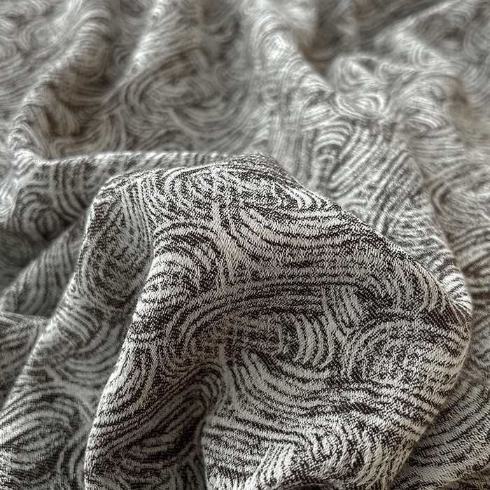 91家纺网 家纺一手货源 找家纺 莱茵家居 2025新款A类简约60S色织提花磨毛四件套 辞花-深霜灰