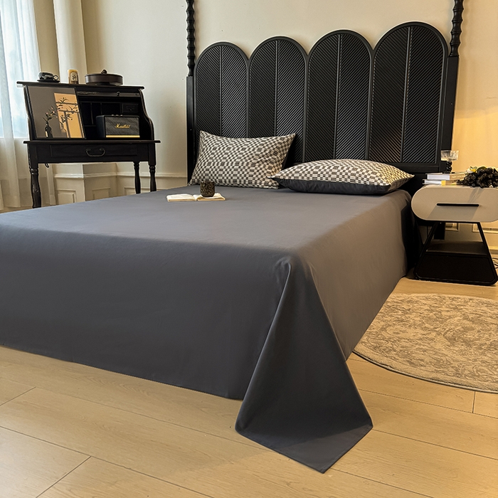 91家纺网 家纺一手货源 找家纺 莱茵家居 2025新款A类简约60S色织提花磨毛四件套 夜织