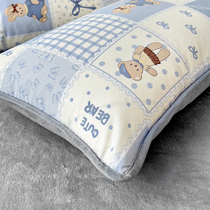 91家纺网 家纺一手货源 找家纺 琪琪阁家纺 2025新款A类全棉纯棉加牛奶绒包边款单被套四件套童年颂