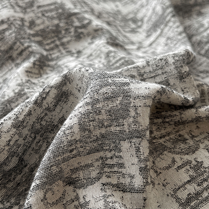 91家纺网 家纺一手货源 找家纺 莱茵家居 2025新款A类简约60S色织提花磨毛四件套 织境-深霜灰