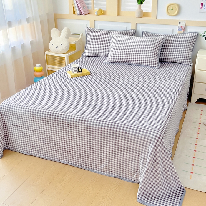 91家纺网 家纺一手货源 找家纺 琪琪阁家纺 2025新款A类全棉纯棉加牛奶绒包边款单被套四件套星空宝贝