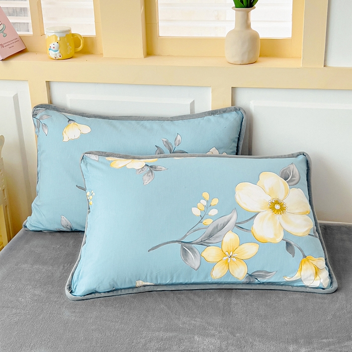 91家纺网 家纺一手货源 找家纺 琪琪阁家纺 2025新款A类全棉纯棉加牛奶绒包边款单被套四件套雅韵花香