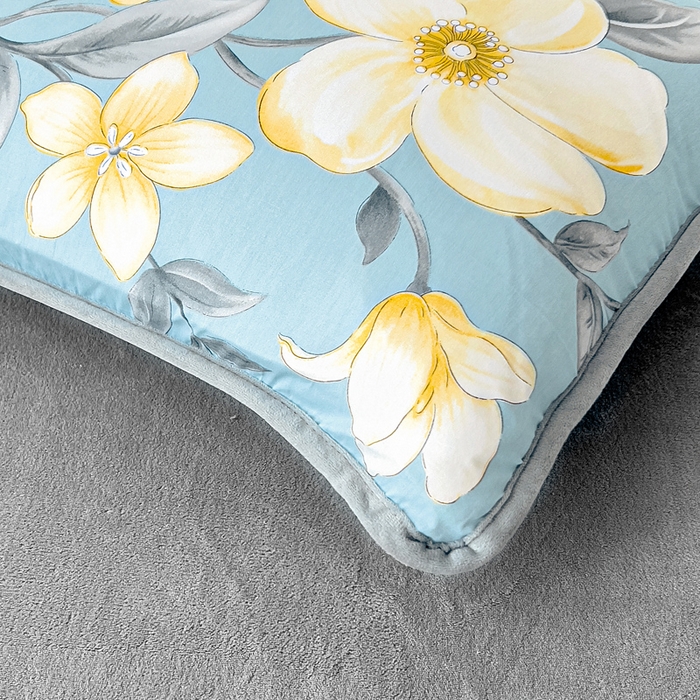 91家纺网 家纺一手货源 找家纺 琪琪阁家纺 2025新款A类全棉纯棉加牛奶绒包边款单被套四件套雅韵花香