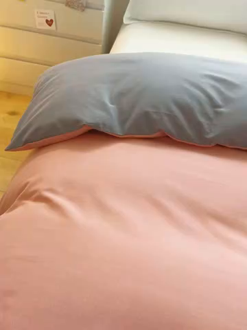 91家纺网 家纺一手货源 找家纺 （总）宝时兰 2025新款加厚纯棉单被套生态磨毛全棉纯色双拼ab版被套单件