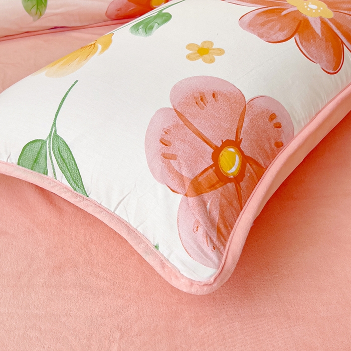 91家纺网 家纺一手货源 找家纺 琪琪阁家纺 2025新款A类全棉纯棉加牛奶绒包边款单被套四件套云梦花都