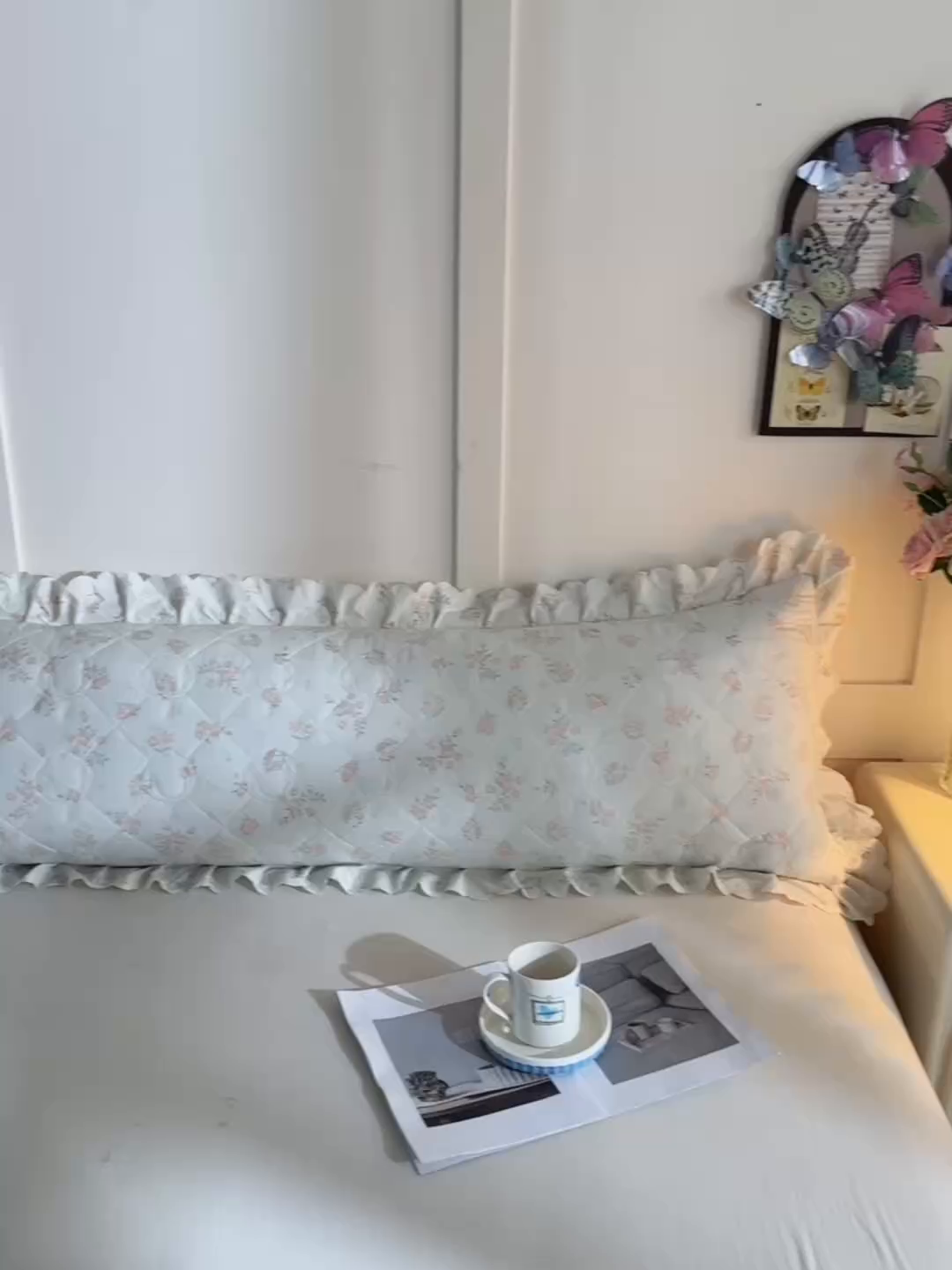 91家纺网 家纺一手货源 找家纺 艾兜坊 2025新款小碎花水洗棉双人枕套 花漫