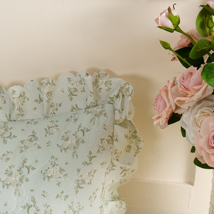 91家纺网 家纺一手货源 找家纺 （总）艾兜坊 2025新款小碎花水洗棉双人枕套