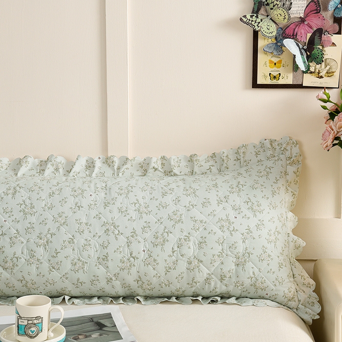 91家纺网 家纺一手货源 找家纺 （总）艾兜坊 2025新款小碎花水洗棉双人枕套