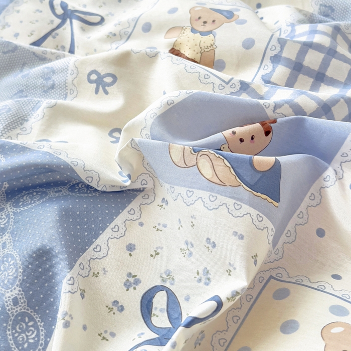 91家纺网 家纺一手货源 找家纺 琪琪阁家纺 2025秋冬新款全棉加牛奶绒单被套棉加绒被套童年颂