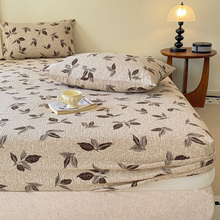 91家纺网 家纺一手货源 找家纺 一比一家纺 2026新款加厚原麻皱皱纱床笠单品床笠单件单床笠 春晓