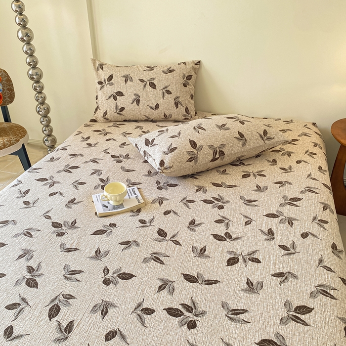 91家纺网 家纺一手货源 找家纺 一比一家纺 2026新款加厚原麻皱皱纱床笠单品床笠单件单床笠 春晓