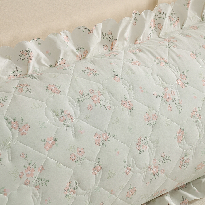 91家纺网 家纺一手货源 找家纺 艾兜坊 2025新款小碎花水洗棉双人枕套 花漫