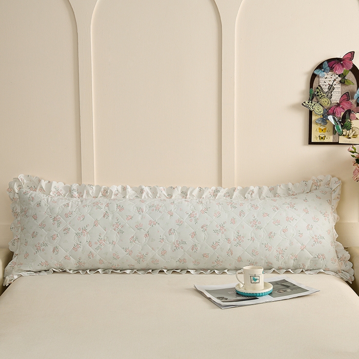 91家纺网 家纺一手货源 找家纺 艾兜坊 2025新款小碎花水洗棉双人枕套 花漫