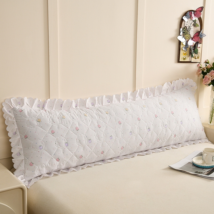 艾兜坊 2025新款小碎花水洗棉双人枕套 小桃子