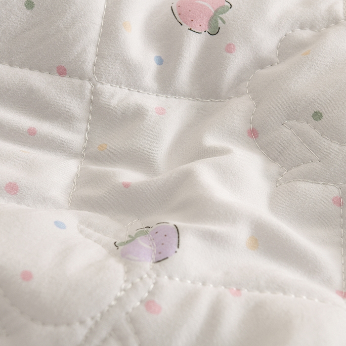 91家纺网 家纺一手货源 找家纺 艾兜坊 2025新款小碎花水洗棉双人枕套 小桃子