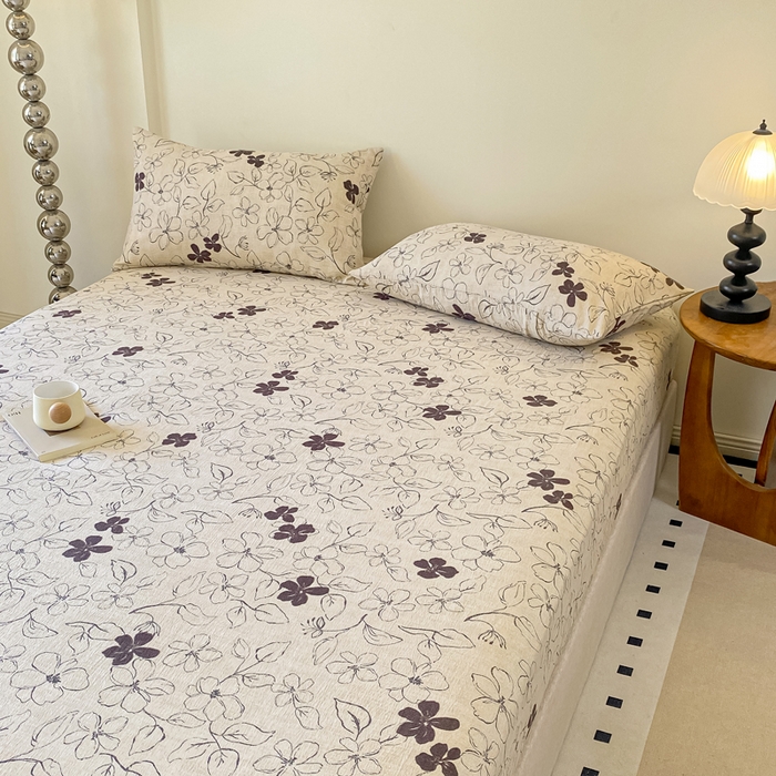 91家纺网 家纺一手货源 找家纺 一比一家纺 2026新款加厚原麻皱皱纱床笠单品床笠单件单床笠 朵拉