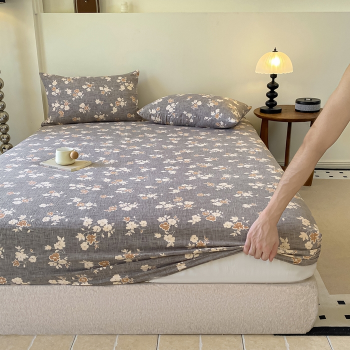 91家纺网 家纺一手货源 找家纺 一比一家纺 2026新款加厚原麻皱皱纱床笠单品床笠单件单床笠 罗曼