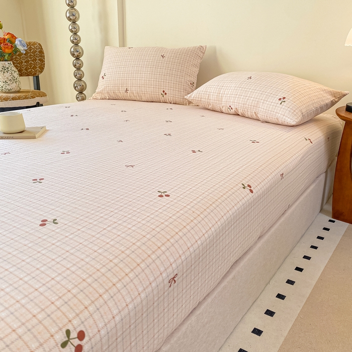 91家纺网 家纺一手货源 找家纺 一比一家纺 2026新款加厚原麻皱皱纱床笠单品床笠单件单床笠 妮可