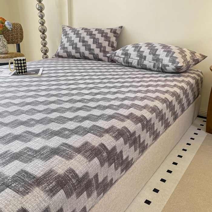 91家纺网 家纺一手货源 找家纺 一比一家纺 2026新款加厚原麻皱皱纱床笠单品床笠单件单床笠 品格