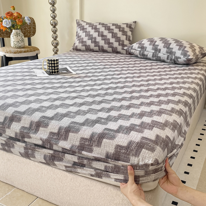 91家纺网 家纺一手货源 找家纺 一比一家纺 2026新款加厚原麻皱皱纱床笠单品床笠单件单床笠 品格