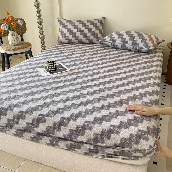 91家纺网 家纺一手货源 找家纺 一比一家纺 2026新款加厚原麻皱皱纱床笠单品床笠单件单床笠 品格