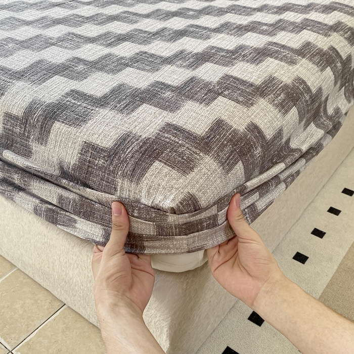 91家纺网 家纺一手货源 找家纺 一比一家纺 2026新款加厚原麻皱皱纱床笠单品床笠单件单床笠 品格