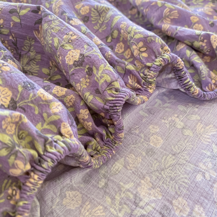 91家纺网 家纺一手货源 找家纺 一比一家纺 2026新款加厚原麻皱皱纱床笠单品床笠单件单床笠 秋莱