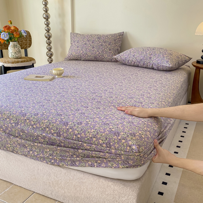 91家纺网 家纺一手货源 找家纺 一比一家纺 2026新款加厚原麻皱皱纱床笠单品床笠单件单床笠 秋莱