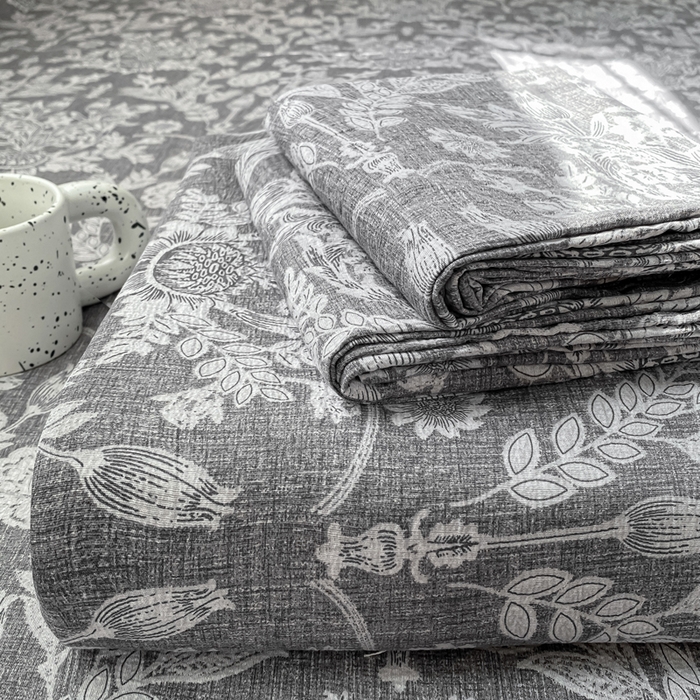 91家纺网 家纺一手货源 找家纺 一比一家纺 2026新款加厚原麻皱皱纱床笠单品床笠单件单床笠 夕雾