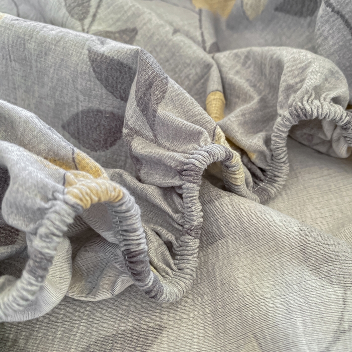 91家纺网 家纺一手货源 找家纺 一比一家纺 2026新款加厚原麻皱皱纱床笠单品床笠单件单床笠 雅韵