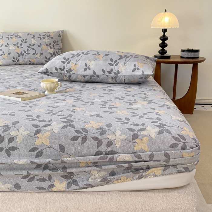 91家纺网 家纺一手货源 找家纺 一比一家纺 2026新款加厚原麻皱皱纱床笠单品床笠单件单床笠 雅韵