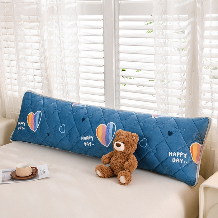 艾兜坊 2025新款水晶绒双人枕套单品枕套枕套单件 快乐心跳