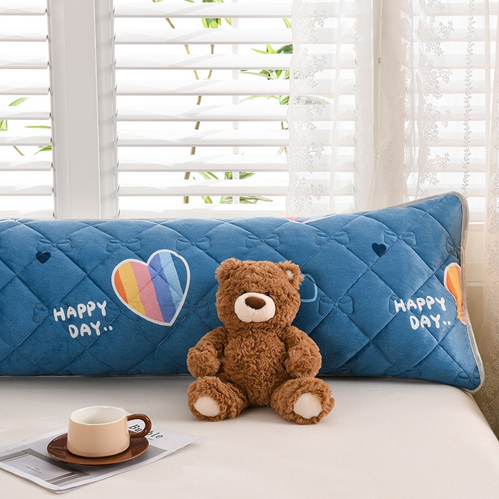 91家纺网 家纺一手货源 找家纺 艾兜坊 2025新款水晶绒双人枕套单品枕套枕套单件 快乐心跳