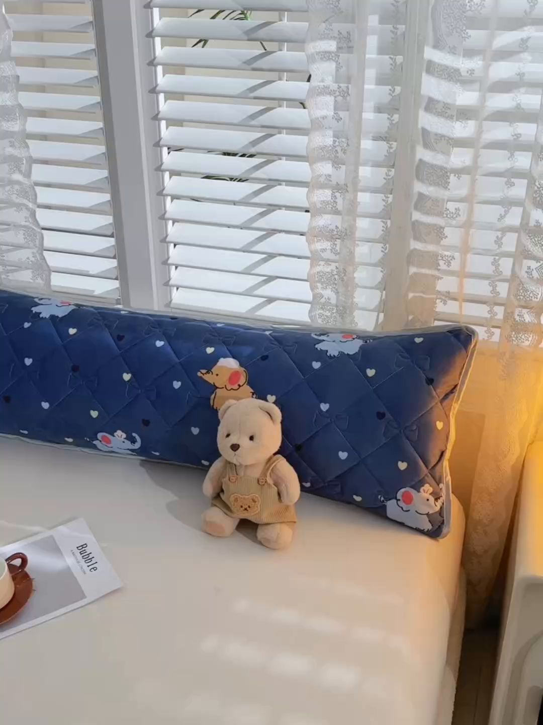 91家纺网 家纺一手货源 找家纺 艾兜坊 2025新款水晶绒双人枕套单品枕套枕套单件 爱心小象