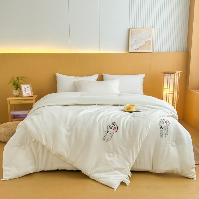 91家纺网 家纺一手货源 找家纺 （总）壹张床 2025新款A类针织棉原棉大豆被冬被子母被被芯子母扣系列 