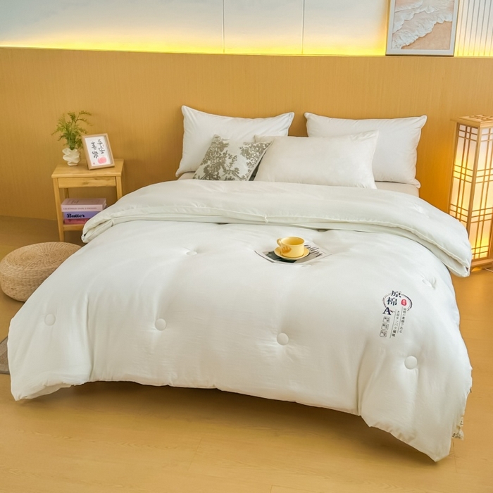 91家纺网 家纺一手货源 找家纺 （总）壹张床 2025新款A类针织棉原棉大豆被冬被子母被被芯子母扣系列 